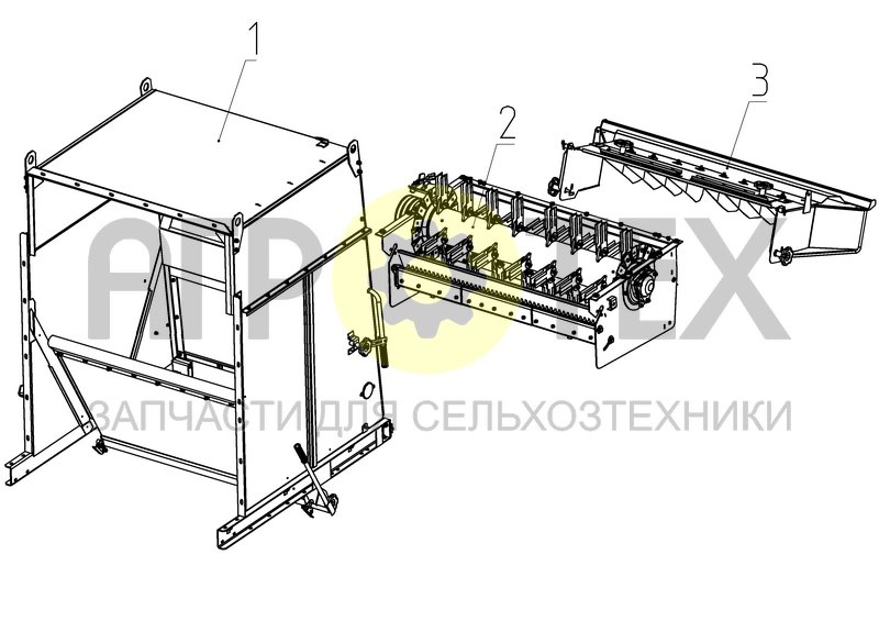 Чертеж Измельчитель-разбрасыватель (102.14.00.000Ф)